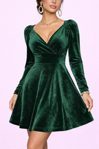 Elegant Short Velvet Dress