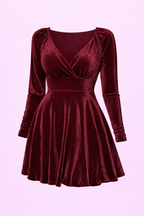 Elegant Short Velvet Dress