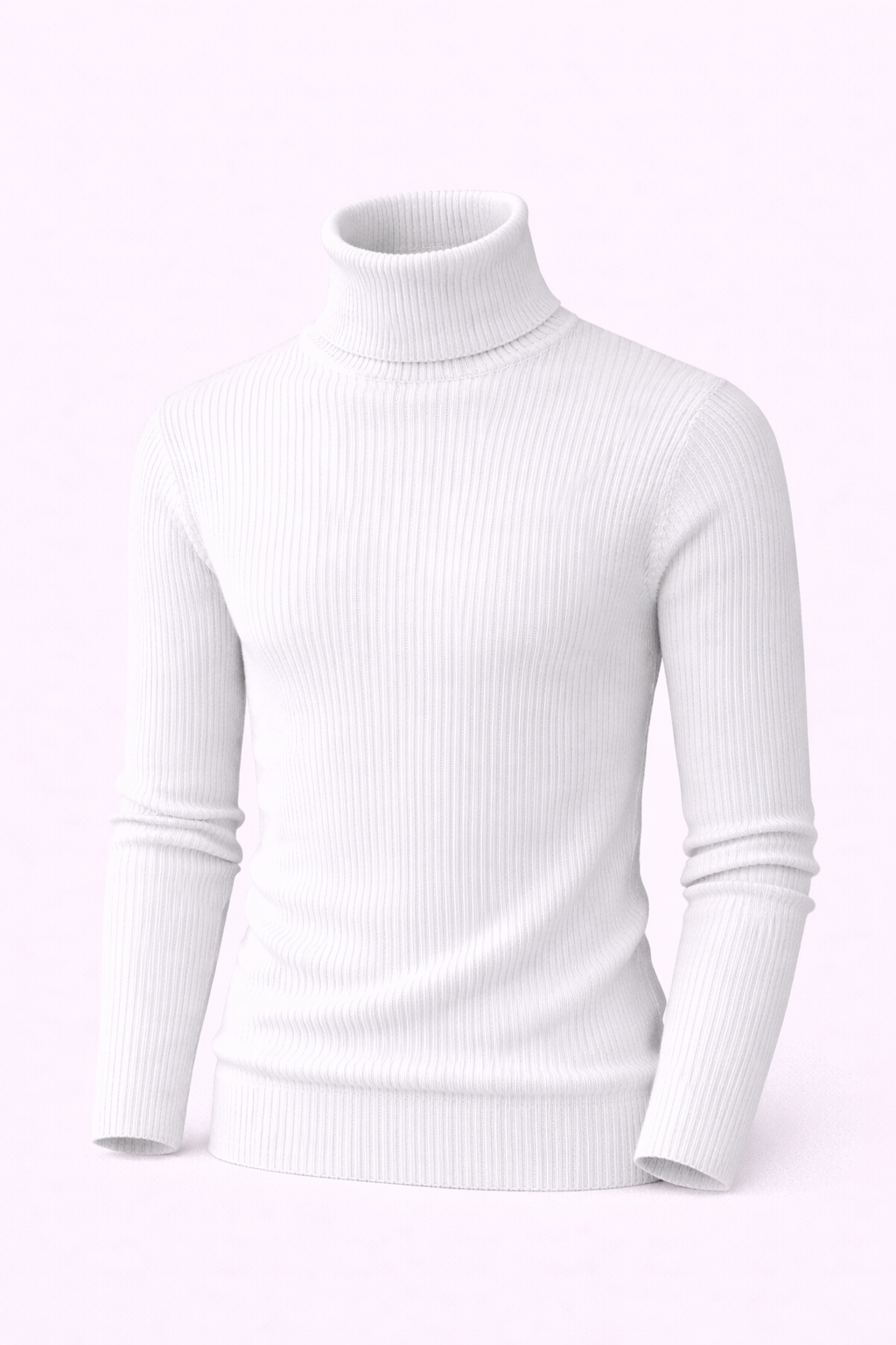 Turtleneck Ribbed Sweater