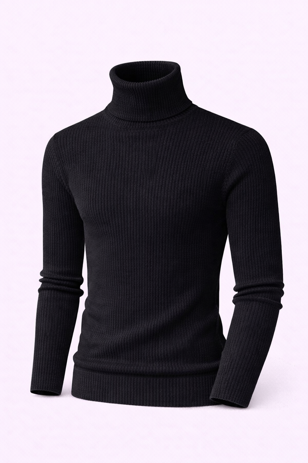 Turtleneck Ribbed Sweater