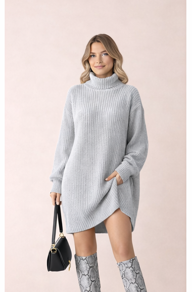 Knitted Turtleneck Dress