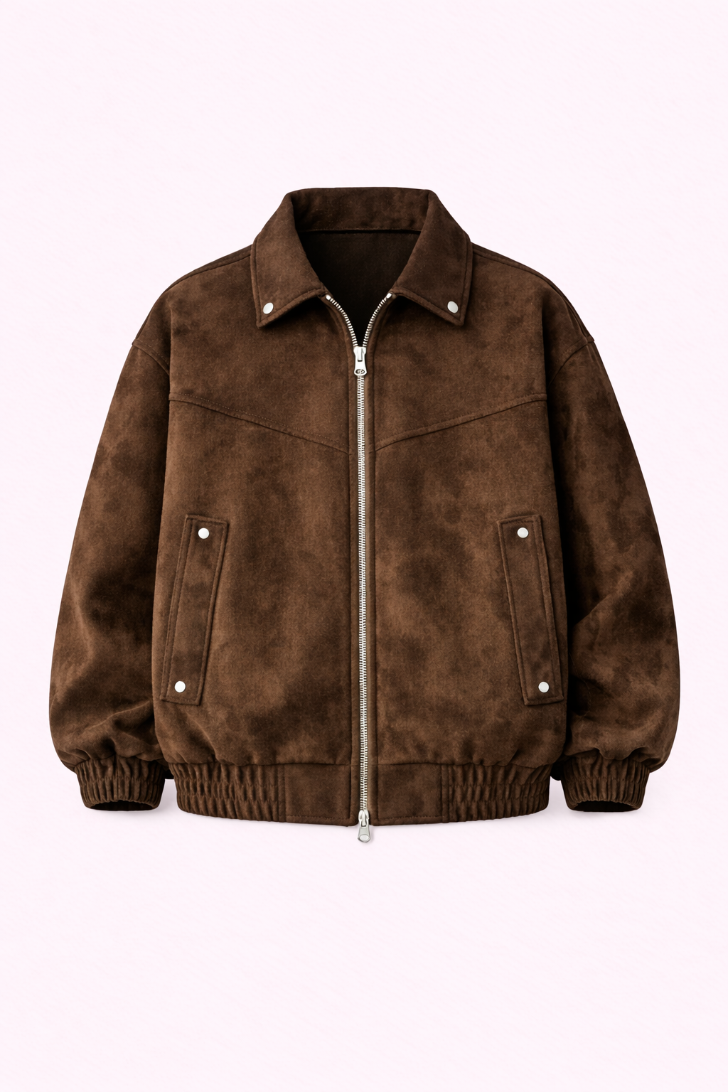 Vintage Suede Jacket — Classic Brown